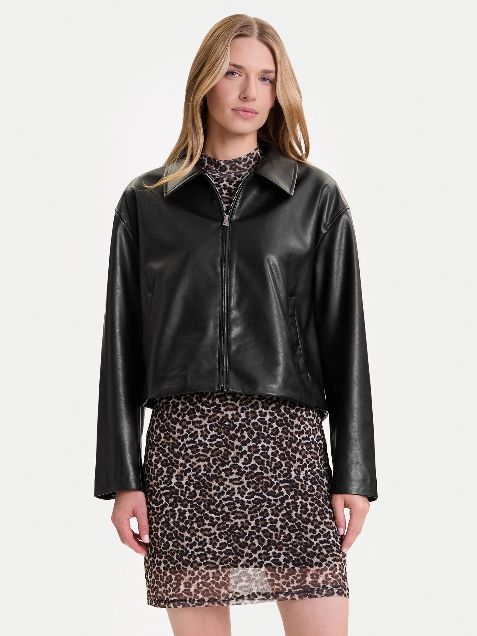 ONLY 15356871 ONLNICKI FAUX LEATHER ZIP JACKET OTW