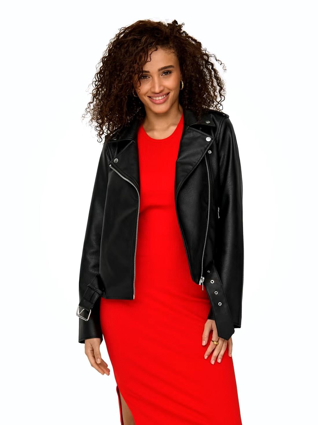 ONLY ONLMILLE FAUX LEATHER BIKER JACKET OTW 15357332