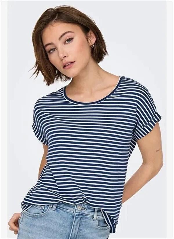 ONLY ONLMOSTER STRIPE S/S O-NECK TOP JRS NOOS 15206243