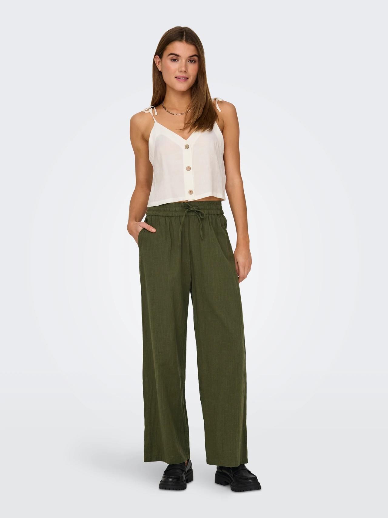 ONLY ONLTIZANA COTTON LOOSE PANTS WVN NOOS 15319090