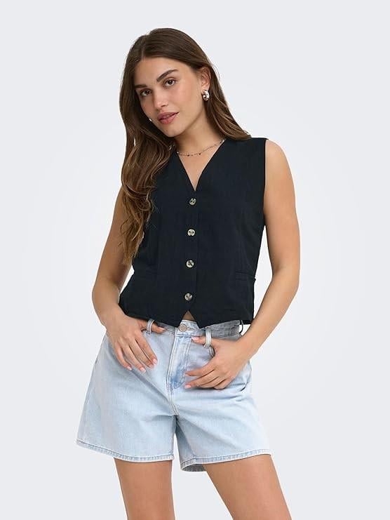 ONLY ONLTIZANA COTTON VEST TOP WVN NOOS 15337097