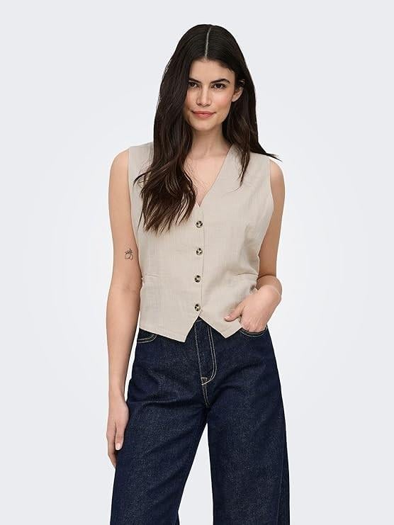 ONLY ONLTIZANA COTTON VEST TOP WVN NOOS 15337097