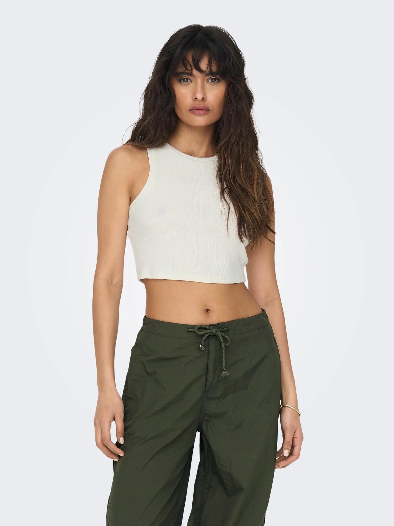 ONLY ONLVILMA S/L CROPPED TANK TOP JRS NOOS 15282771
