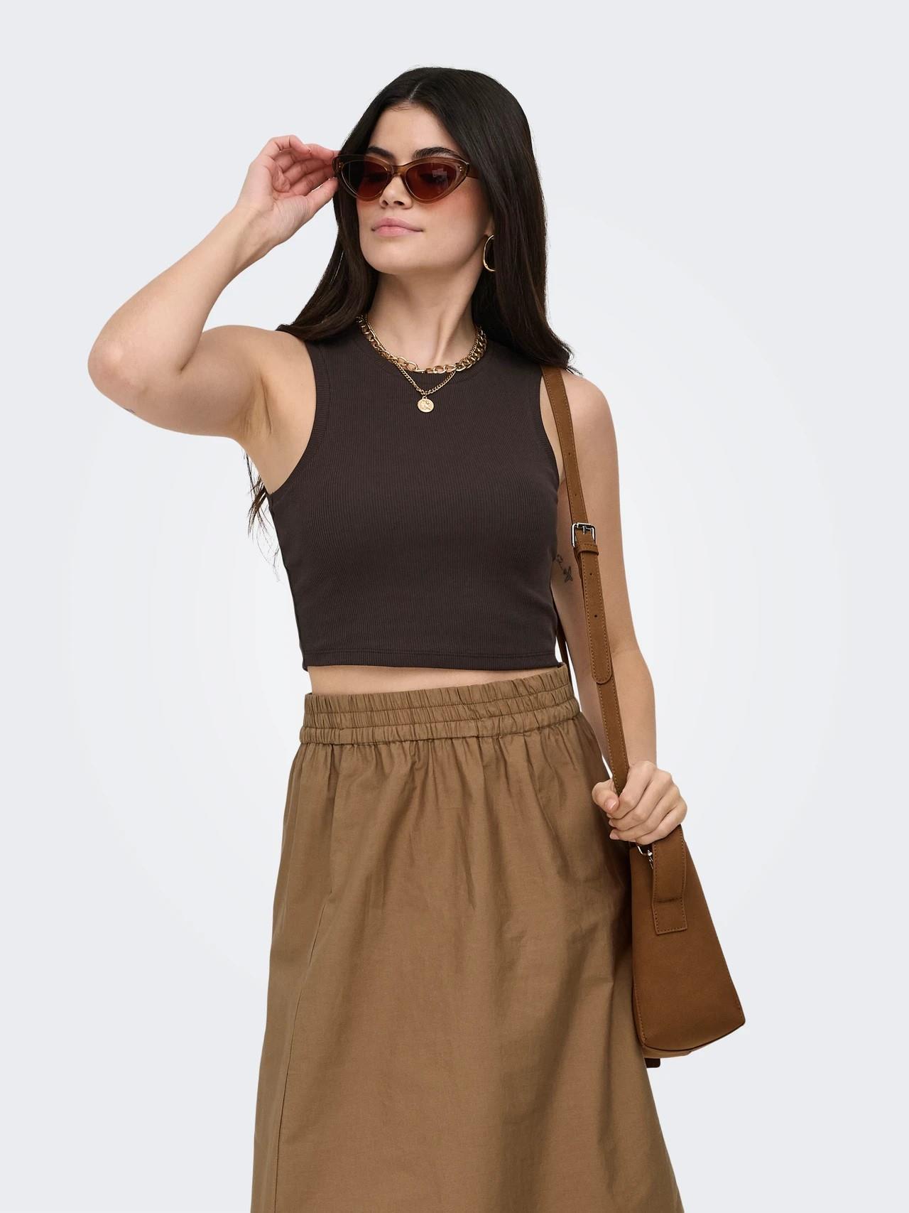 ONLY ONLVILMA S/L CROPPED TANK TOP JRS NOOS 15282771