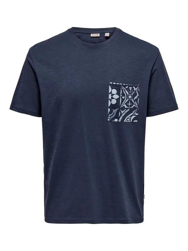 ONLY & SONS ONSPERRY LIFE REG LEAF SS POCKETTEE 22025286