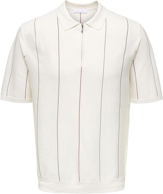 ONLY & SONS ONSWYLER LIFE STR REG 14SS ZIP POLO FRML 22037067