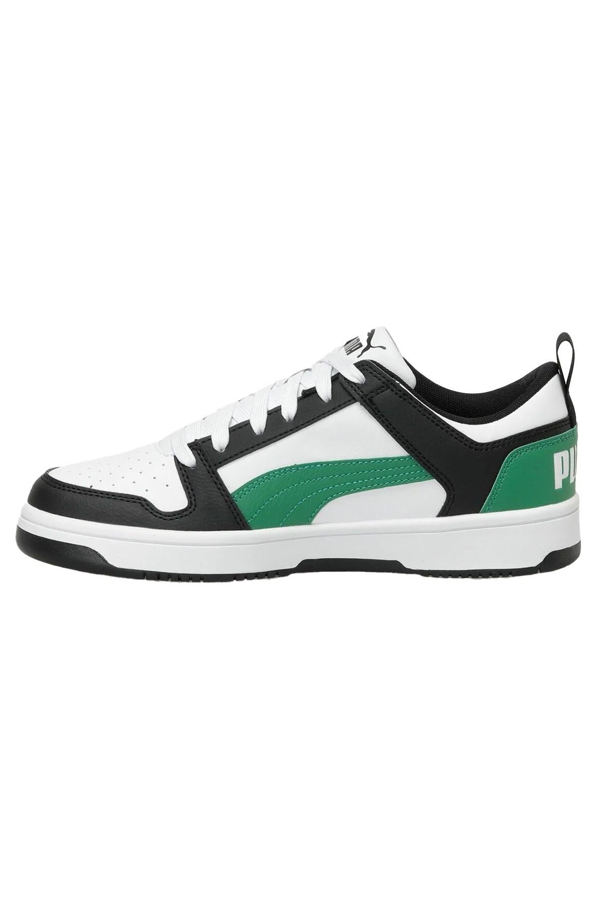 PUMA 37049018  Rebound Layup Lo SL Jr  White-Archive Green- Black