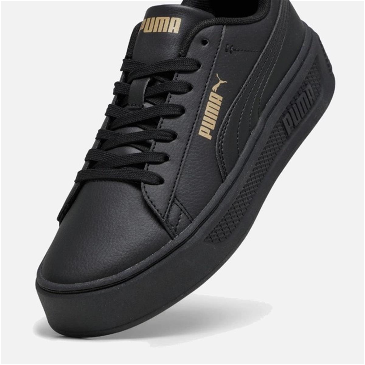 PUMA 39075807 Smash Platform v3 Black- Gold Günlük & Sneaker