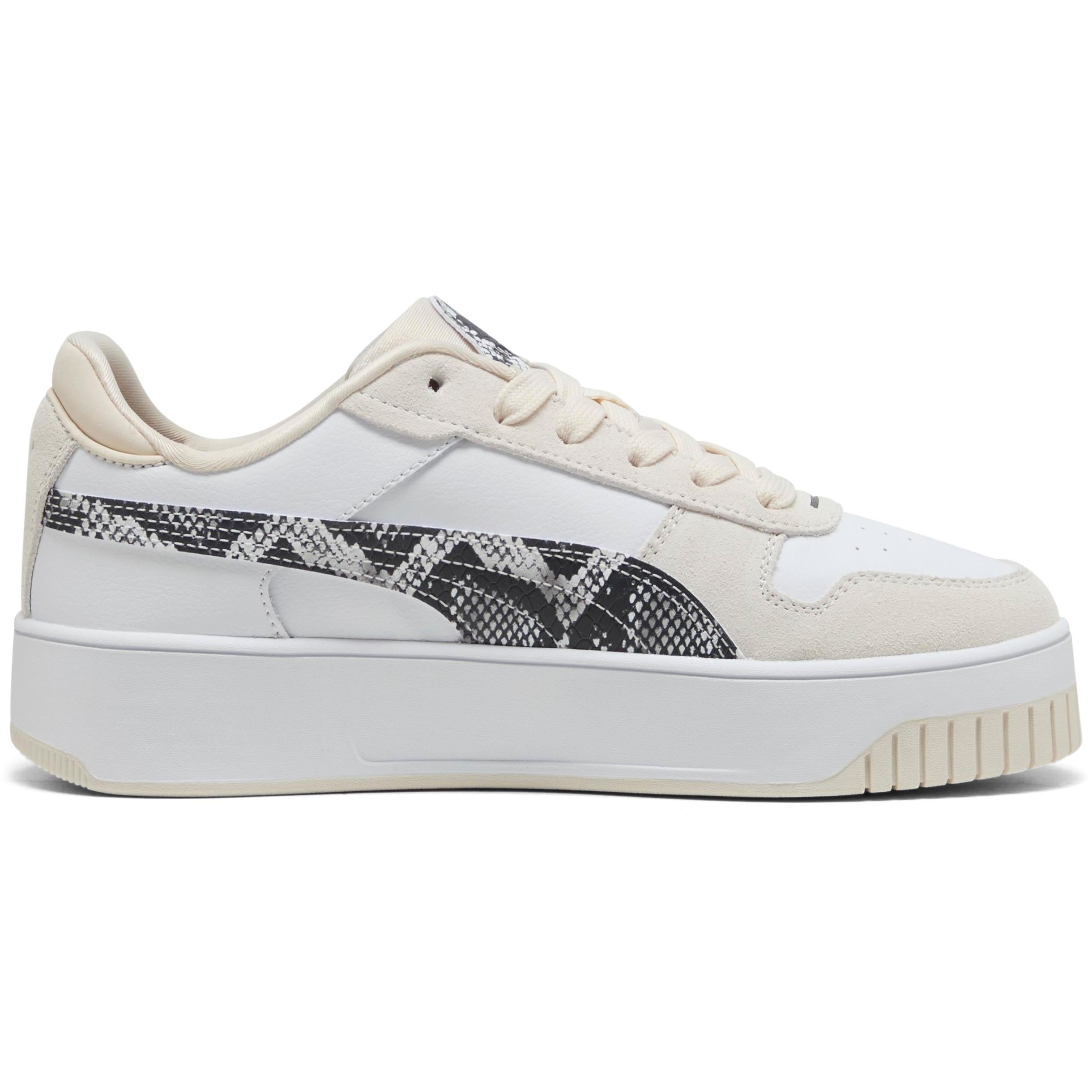 PUMA 40161101 Carina Street Snake Chic  White- Black-Alpine Snow