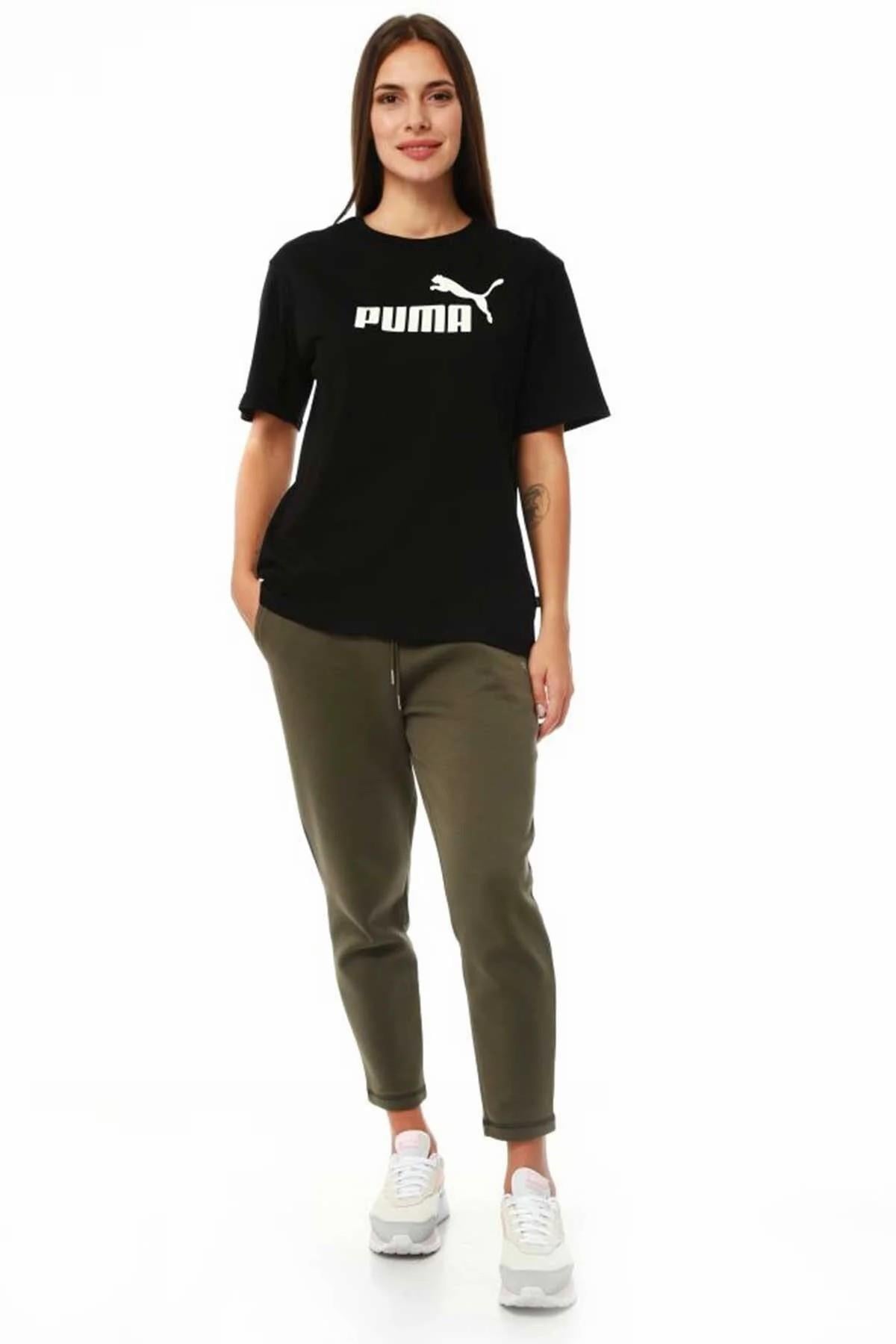 PUMA 58686801 ESS Logo Boyfriend Tee-Puma Black