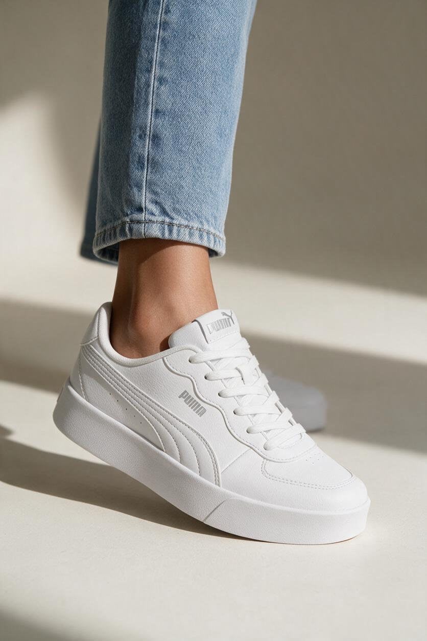 Puma Ayakkabı Sneaker 38014702 Skye Clean White-White-Silver T