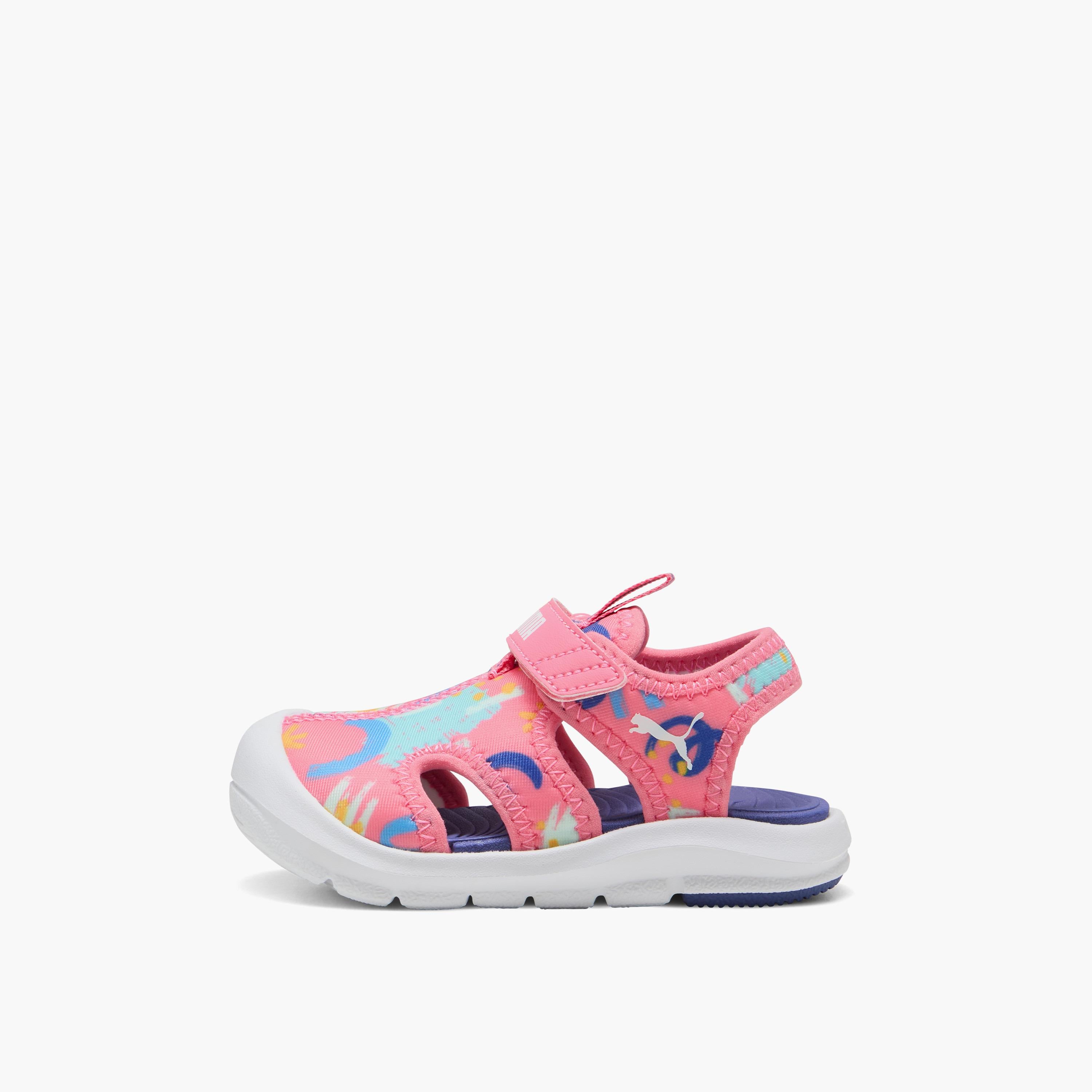 PUMA Çocuk Sandalet 40169502 Fun Racer SandalAOPVInf Magic Rose-Blue Crystal