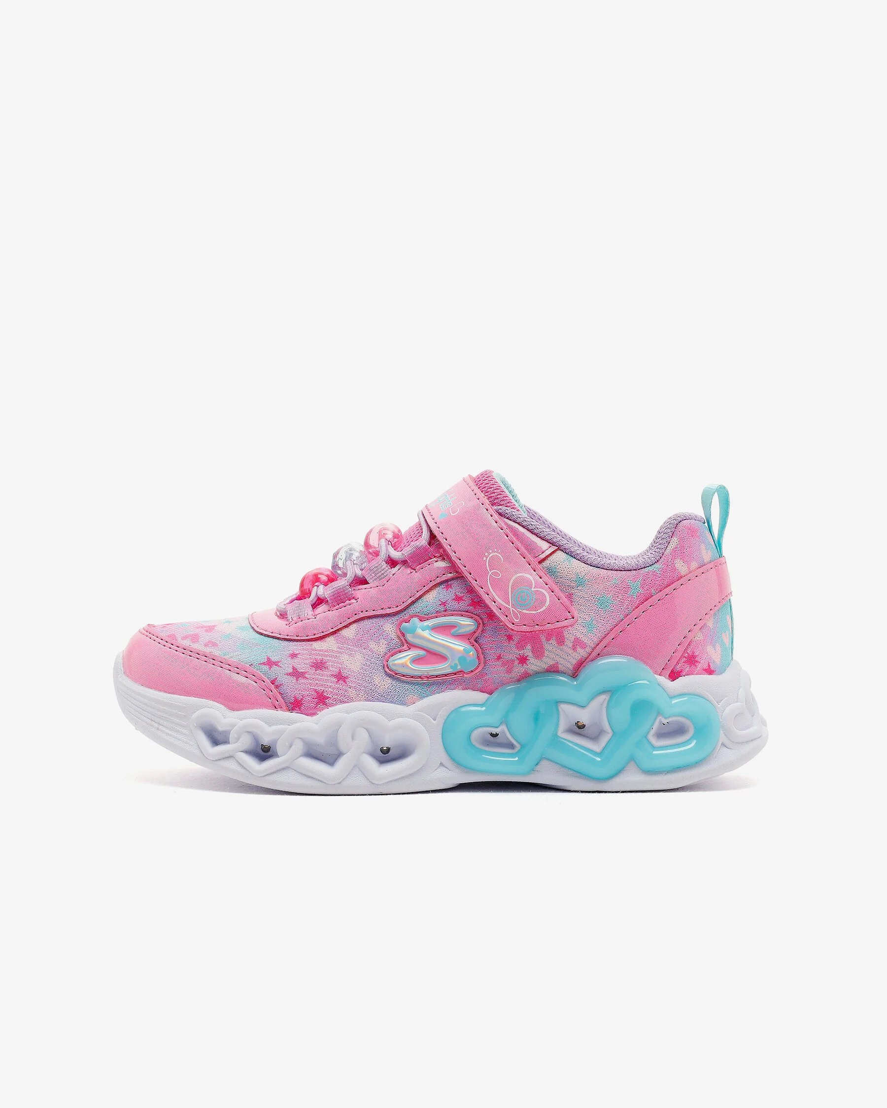 Skechers Infinite Heart Lights 303261L PKMT Kız Çocuk Pembe Işıklı Sneaker Spor Ayakkabı