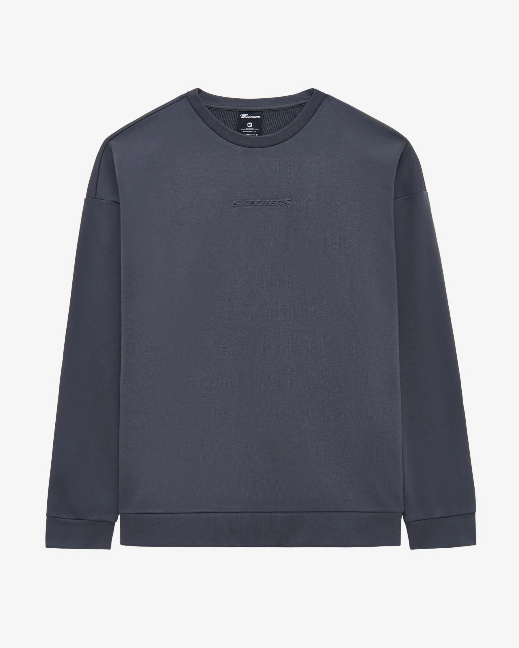 Skechers M Essential Crewneck S2610015-3998 Erkek Gri Bisiklet Yaka Sweatshirt