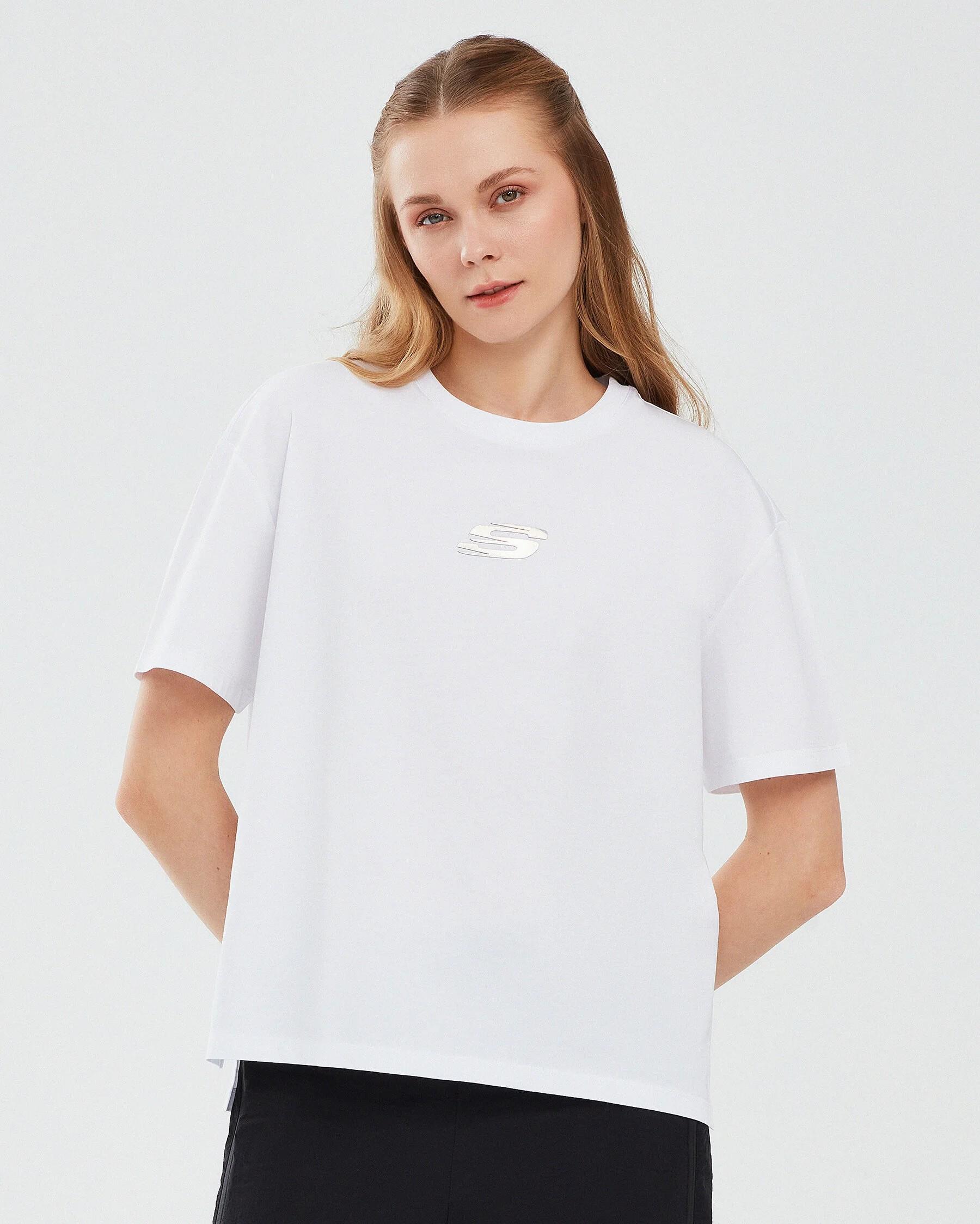 SKECHERS S241011-100 Graphic T-Shirt W Short Sleeve