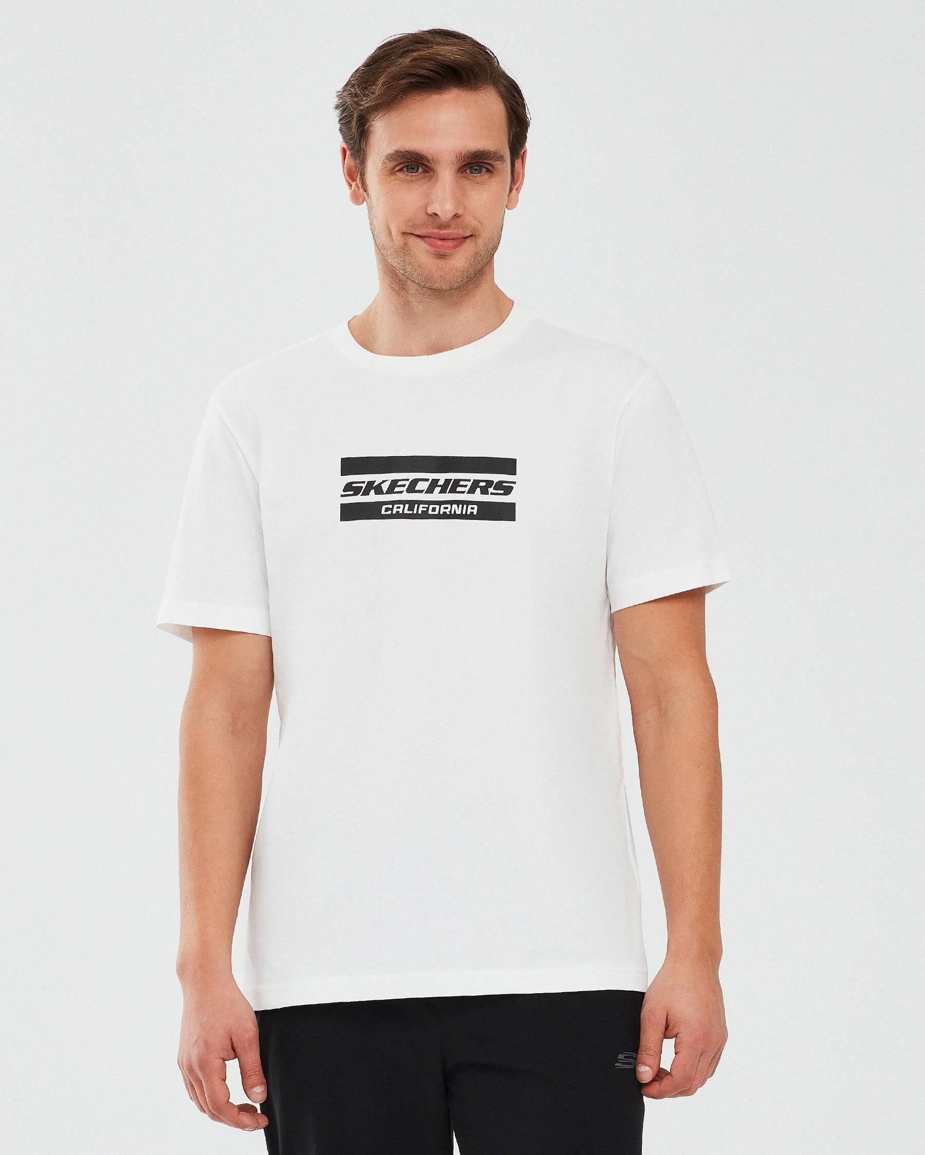 SKECHERS S241056-102 Graphic T-Shirt M Short Sleeve