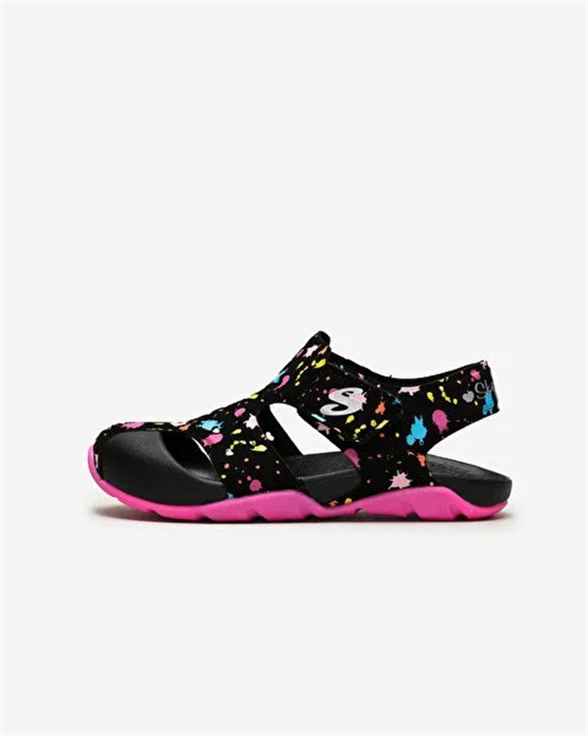 SKECHERS SANDALET 86428L BKHP SIDE WAVE -