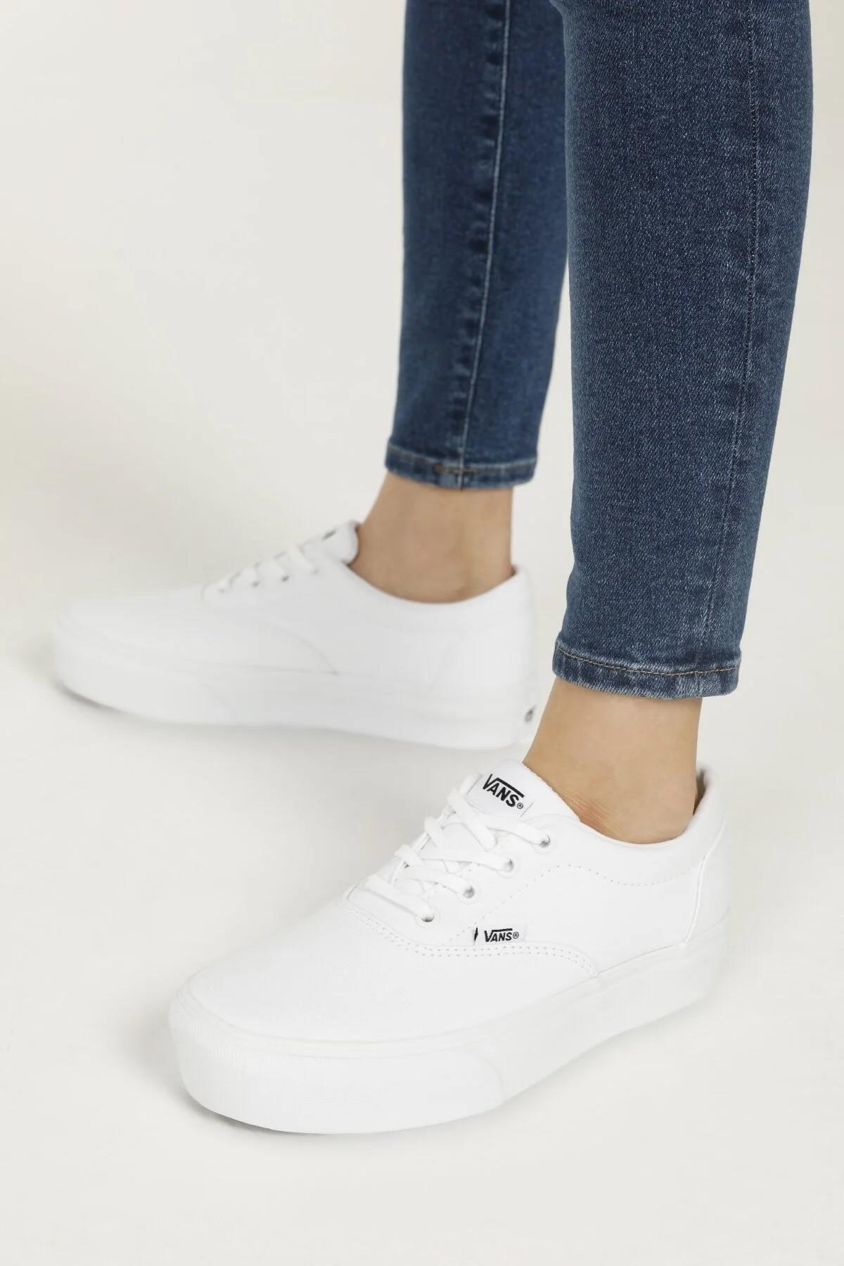 Denim platform cheap vans
