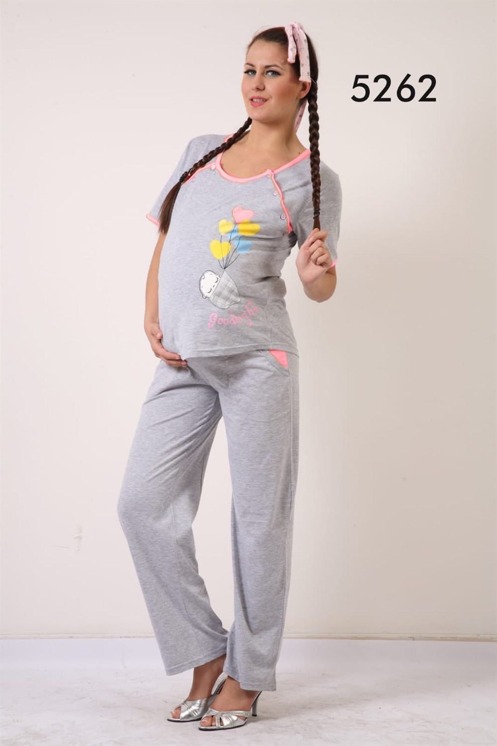 2 Lü Set Hamile  Pijama Takım