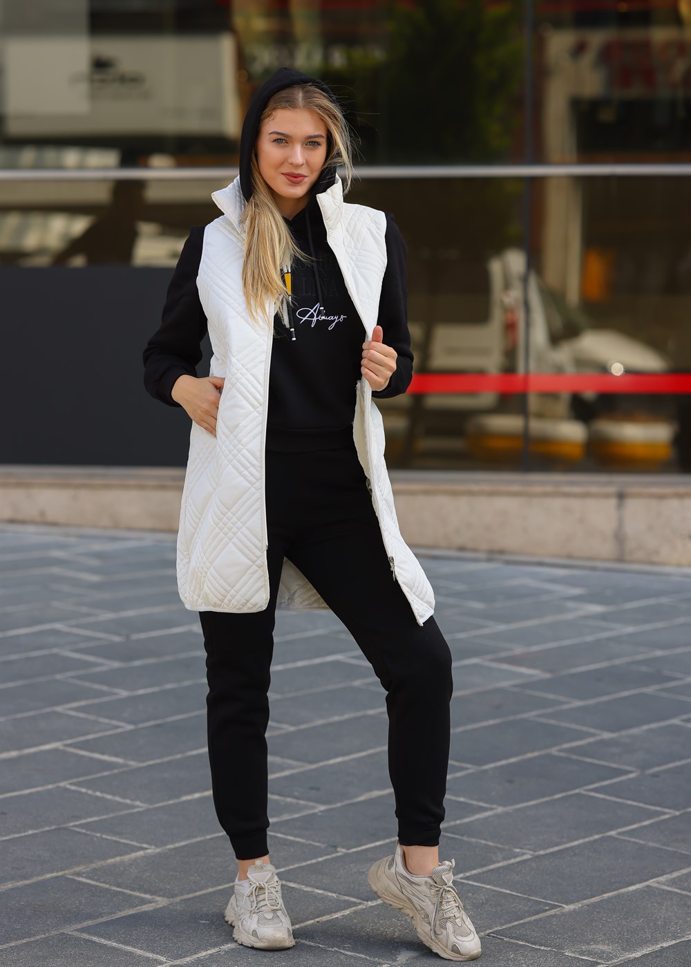 kapüşonlu  Bayan Spor Pijama Takımı