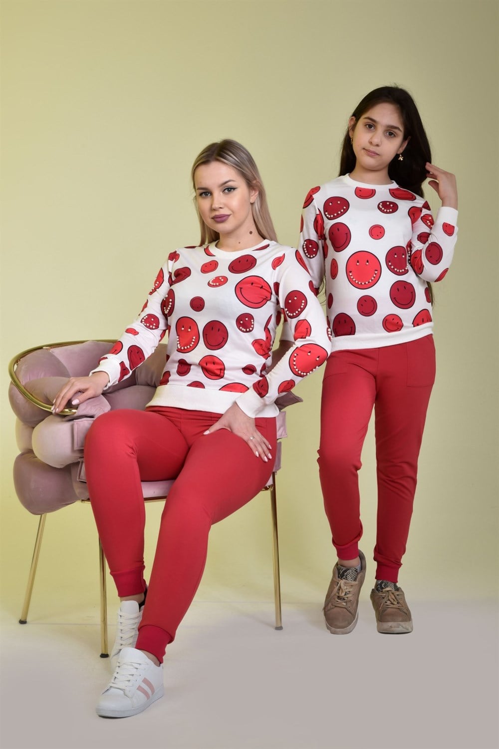 Kombın anne ve kızı Pijama Takımı