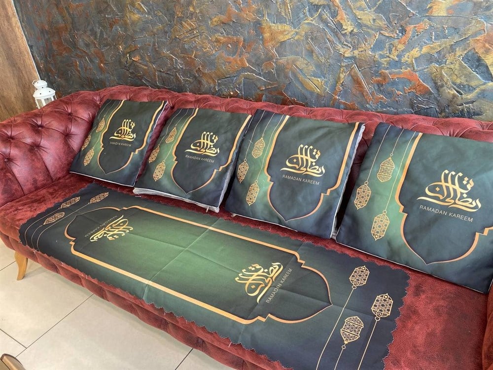 ramazan yastıkları ile kanepe örtüsü