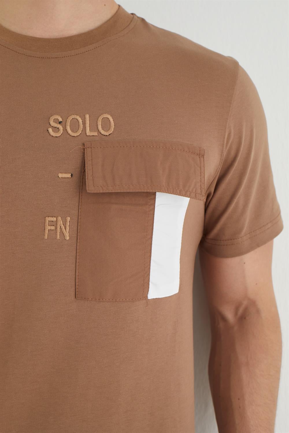 %100 Pamuk normel kalıpla Bisiklet Yaka Kısa Kollu T-shirt 