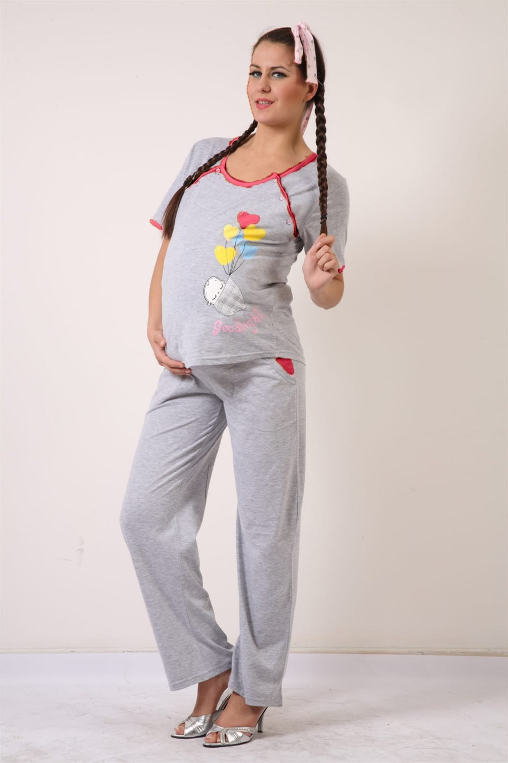 2 Lü Set Hamile  Pijama Takım