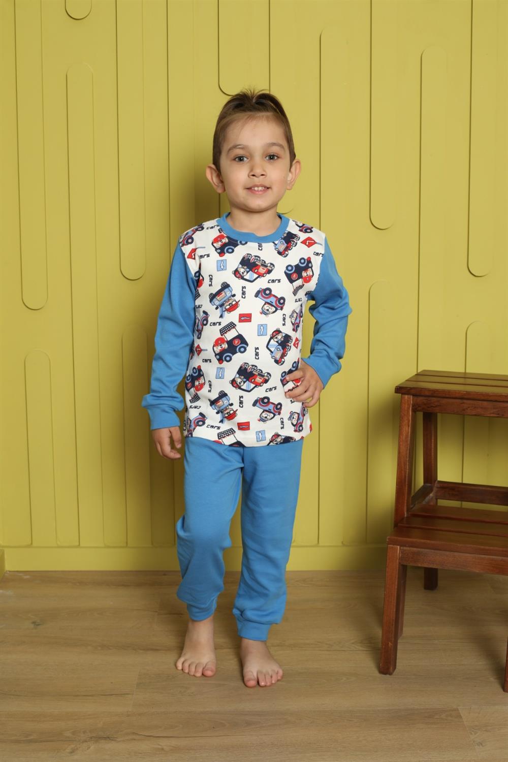 Çocuk desanlı %100 Pamuklu Pijama Takımı