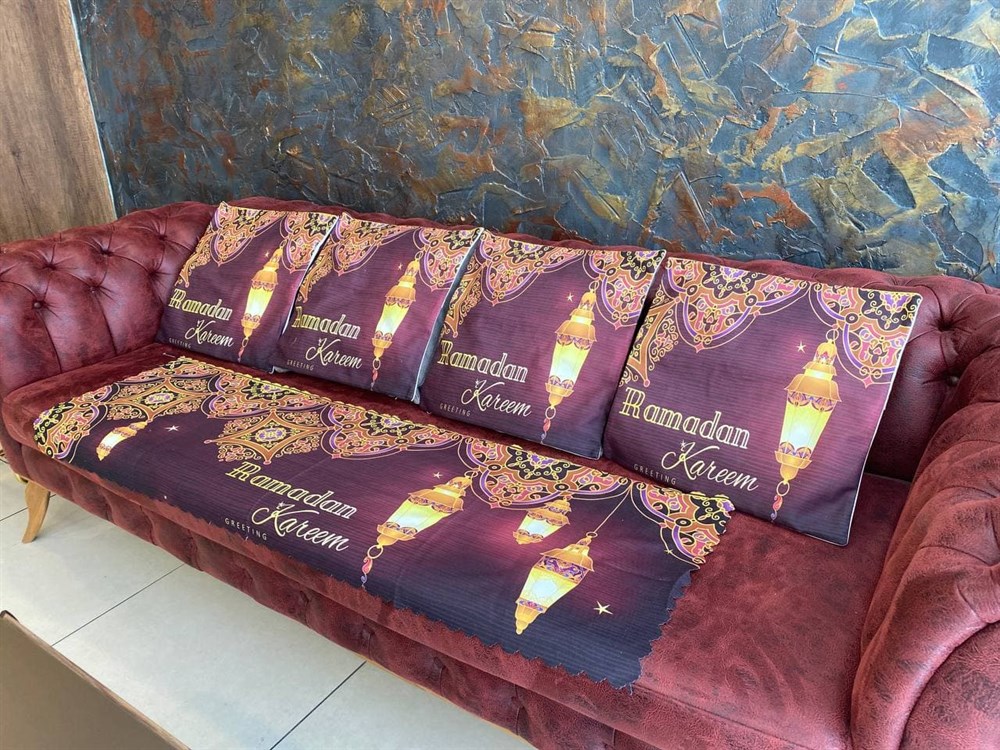 ramazan yastıkları ile kanepe örtüsü