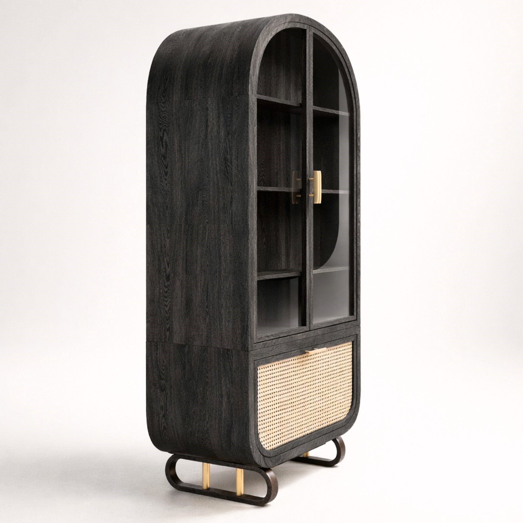 Siyah Hane Büfe/Siyah Cam