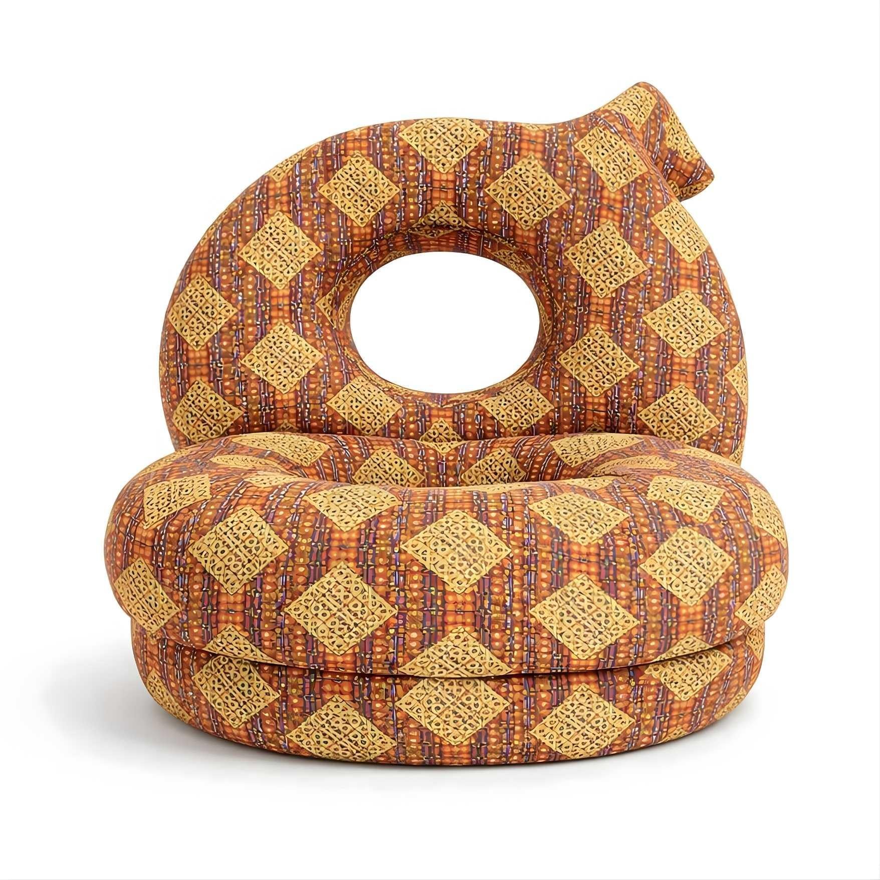 Turuncu Huby LEE Tekli Koltuk