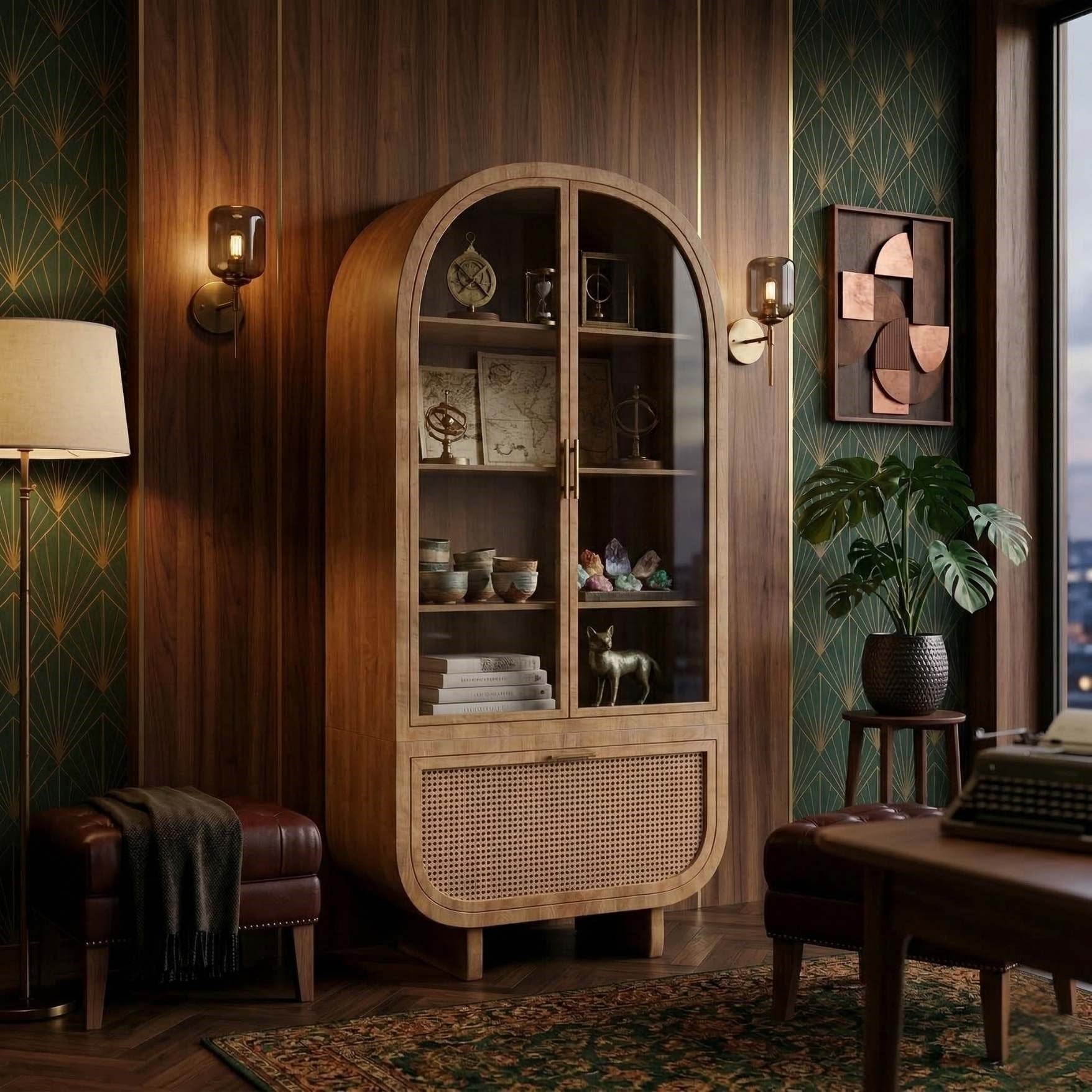 Naturel Hane Büfe/Cam