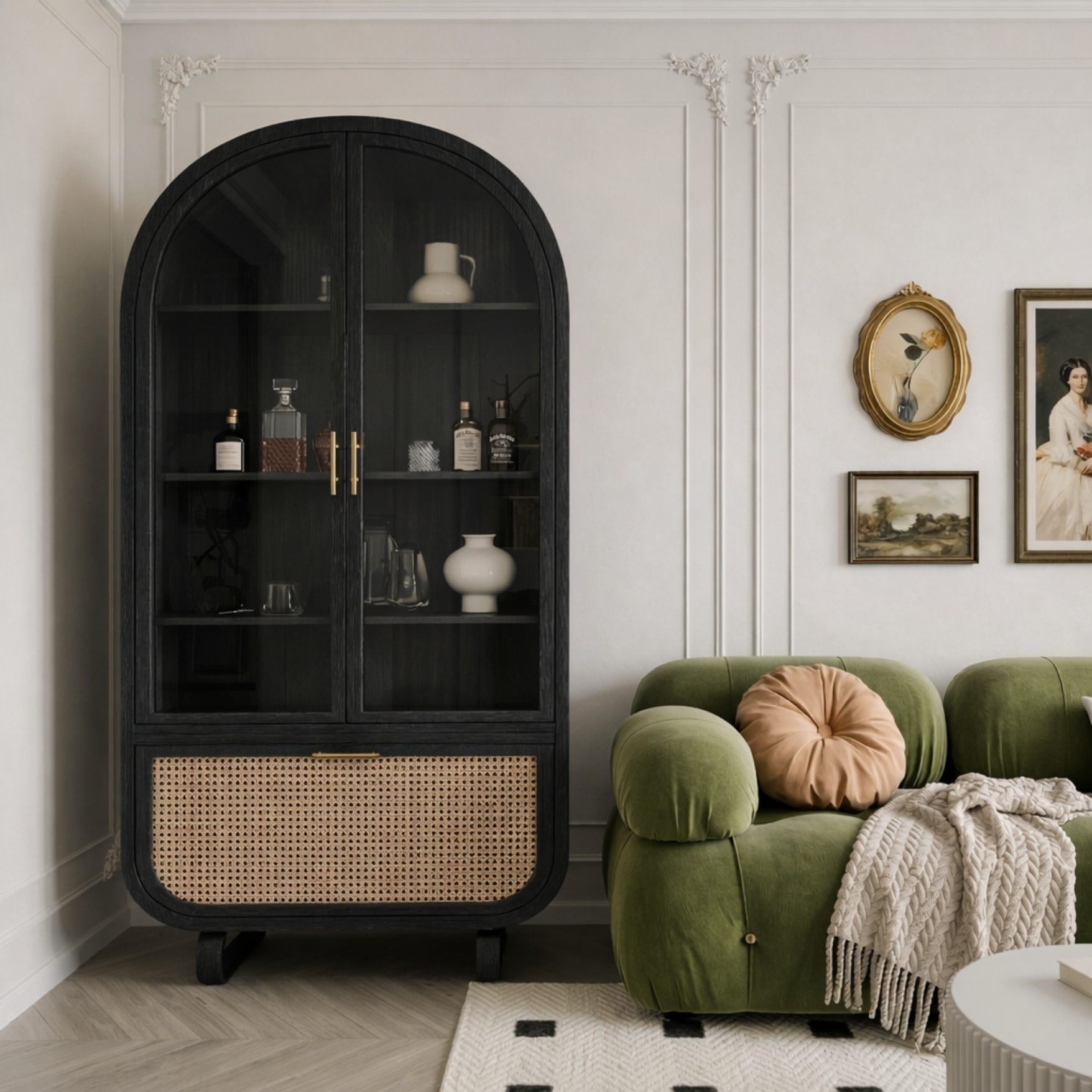 Siyah Hane Büfe/Siyah Cam