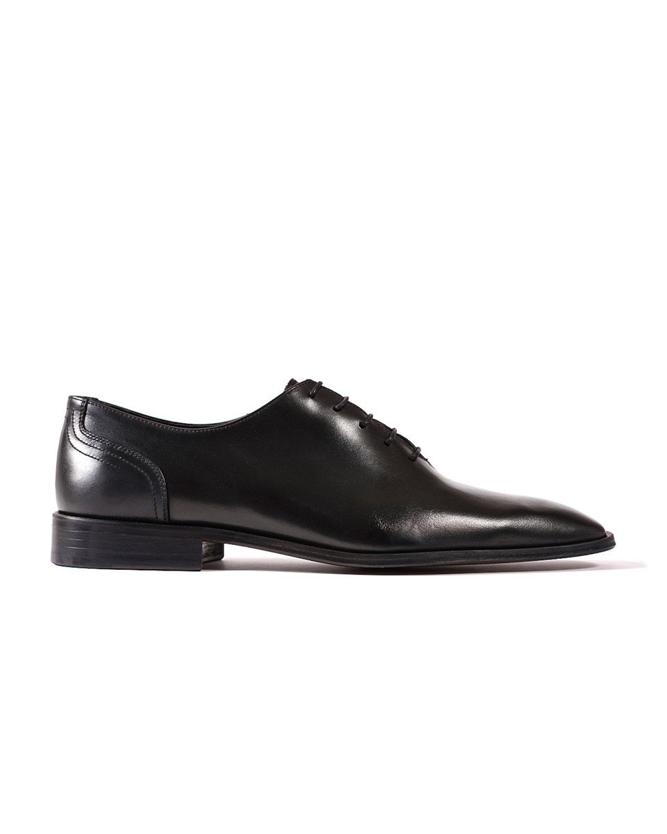 Avangard Black Genuine Leather Classic Shoes for Men