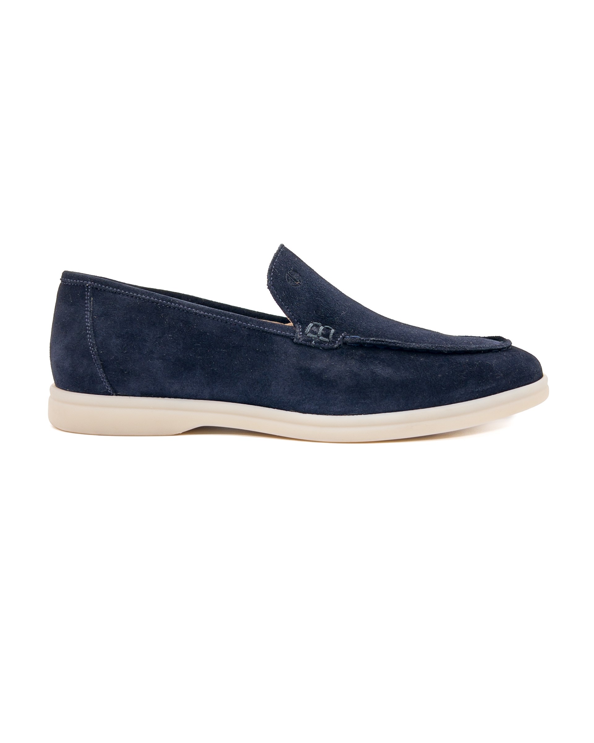 Allegro Navy Blue Genuine Suede Men's Loafers | Tezcan Shoes