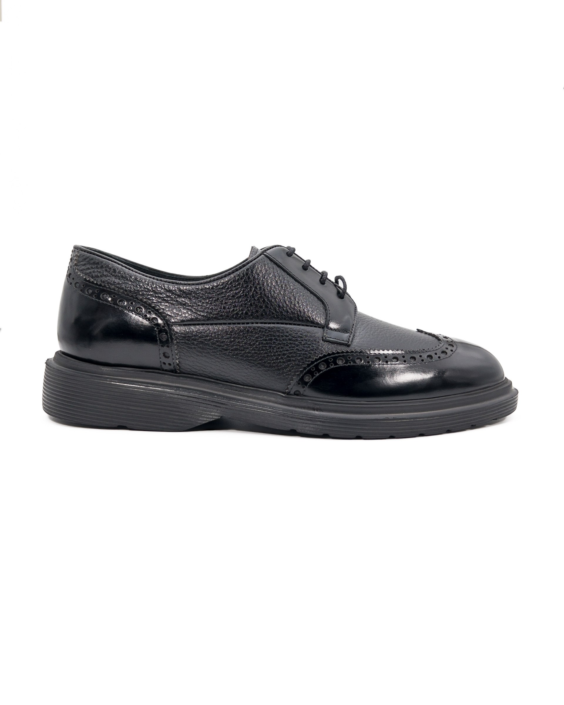 Armoni Siyah Hakiki Deri Rugan Deri Günlük Klasik Erkek Ayakkabı