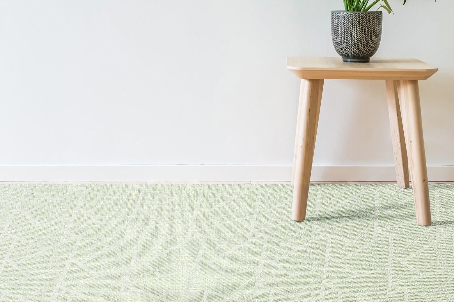 132 x 200 cm Tangram Pistachio Dokuma Vinil Halı  
