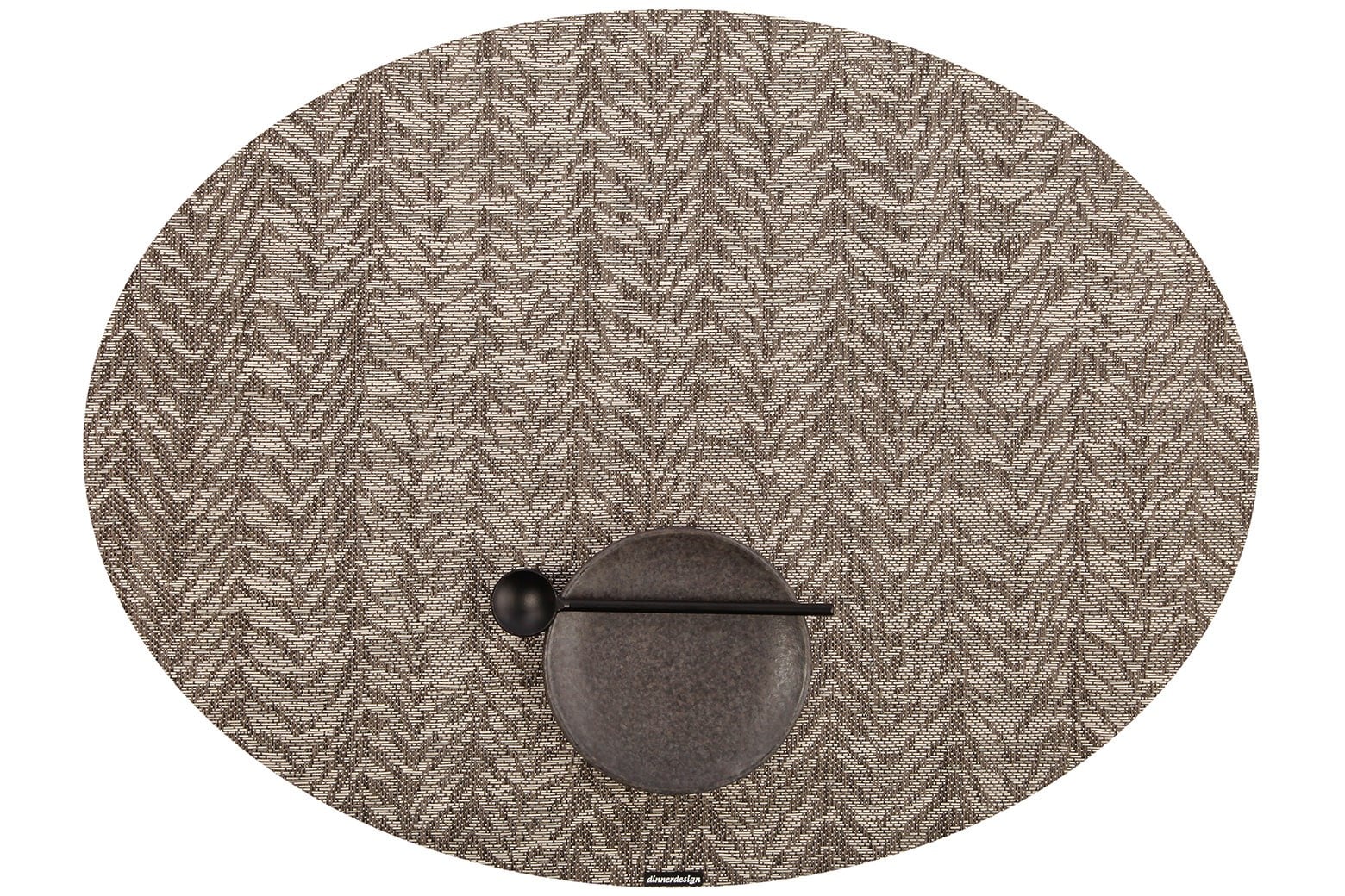 Placemats Oval Cosmos Sepia