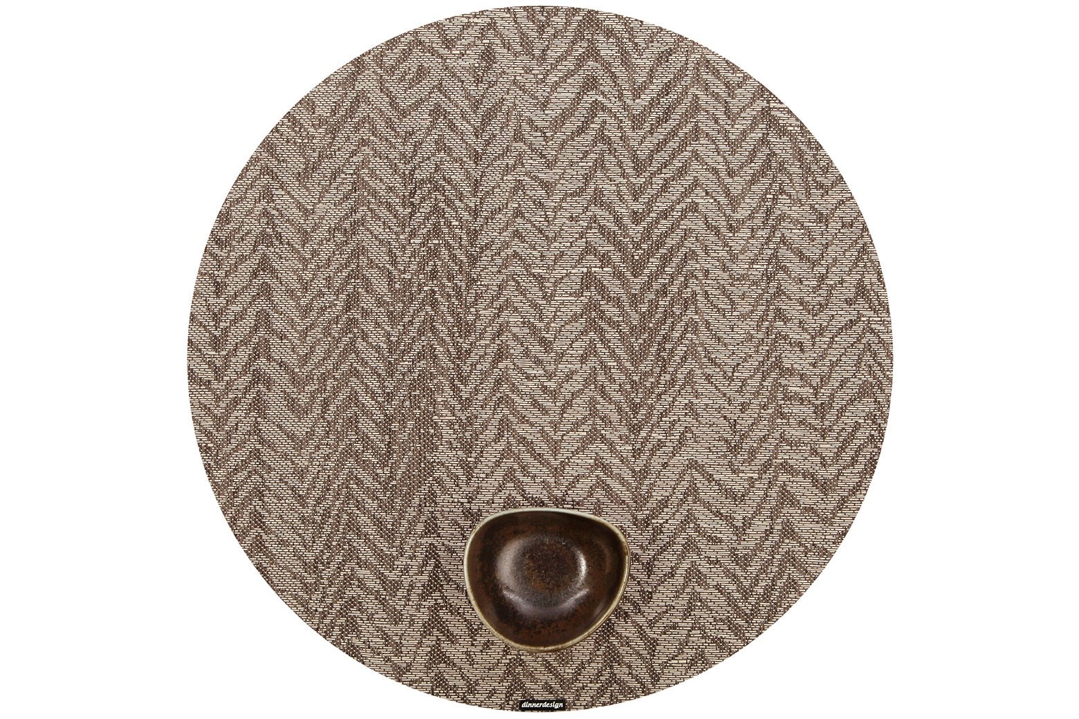 Placemats Round Cosmos Sepia
