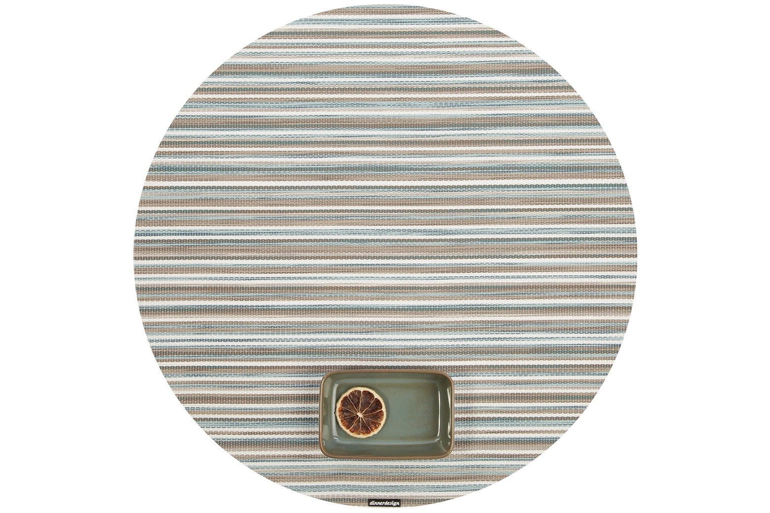 Placemats Round Stripe Willow