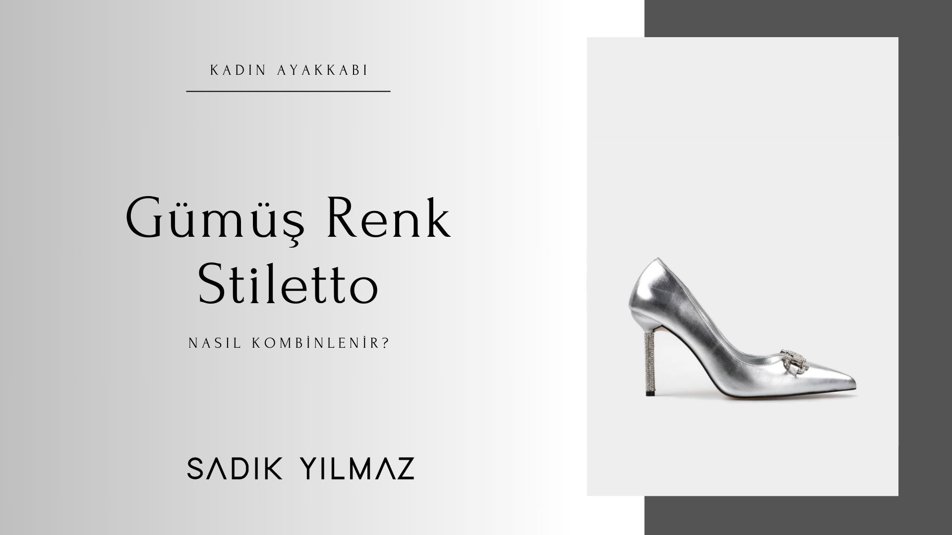 gümüş renk stiletto