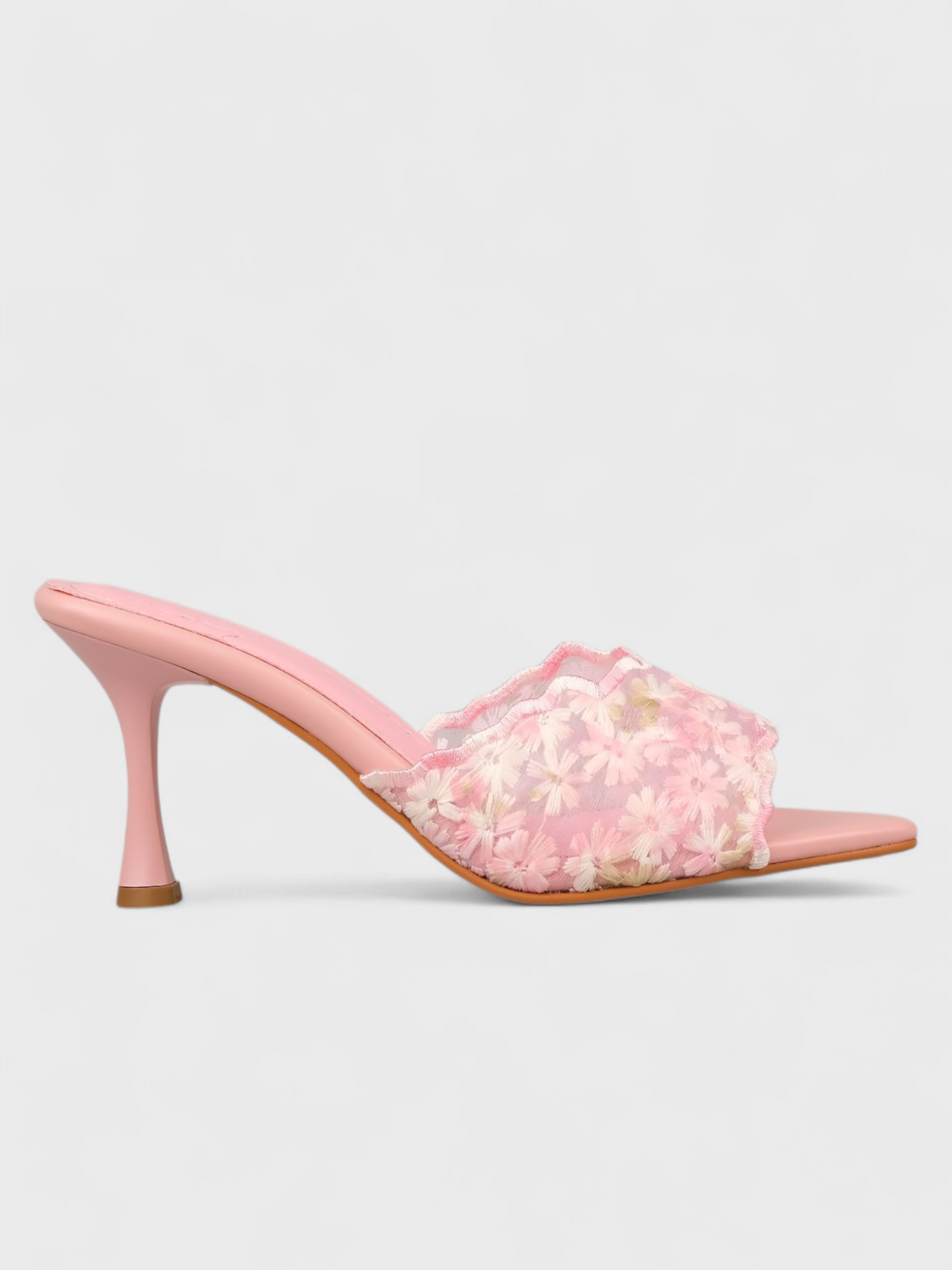 Kadın Yazlık 8cm İnceTopuklu Terlik - 230 3170 - Pembe