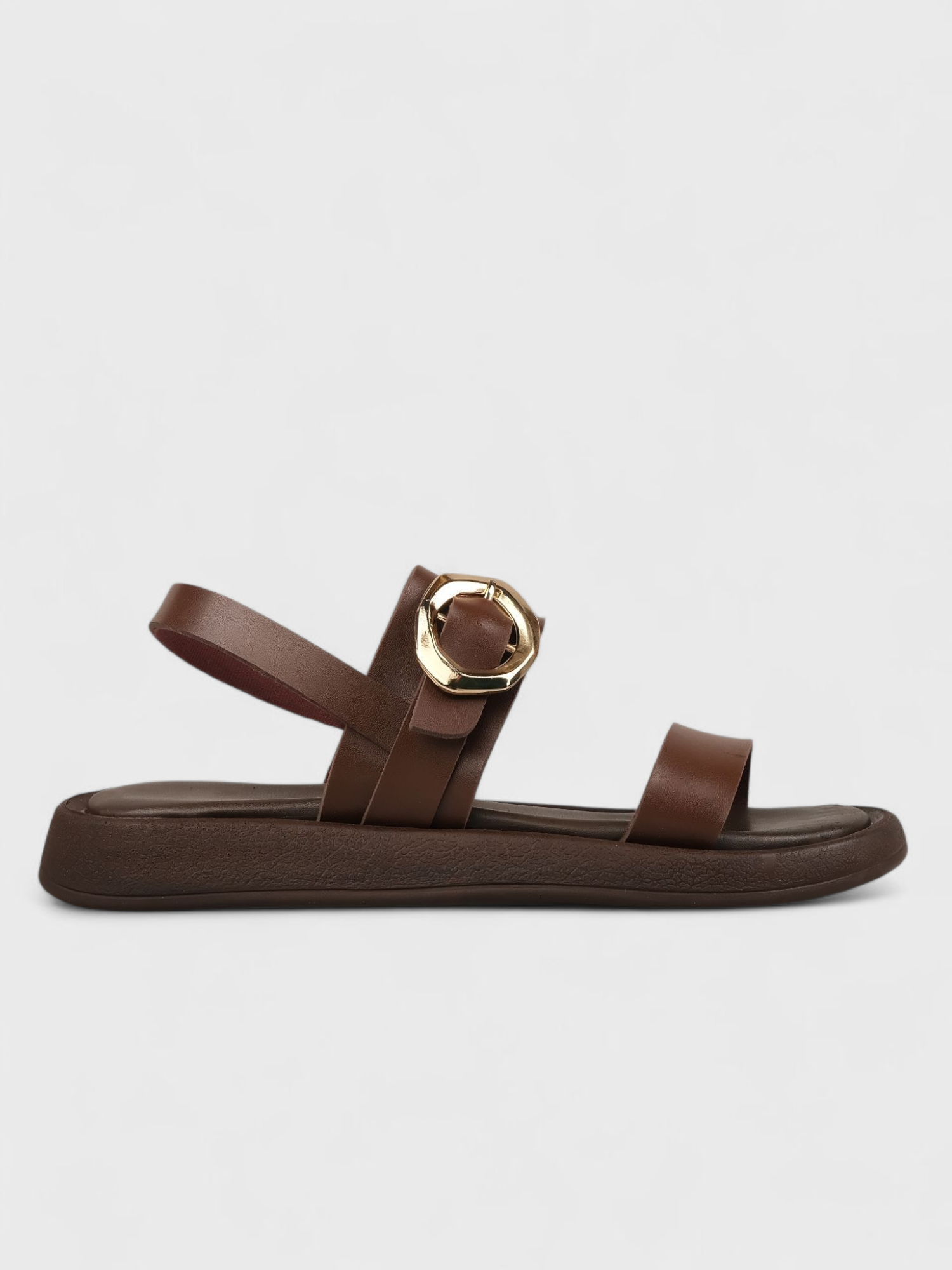 Kadın Yazlık Düz Sandalet - 230 3185 - Kahverengi