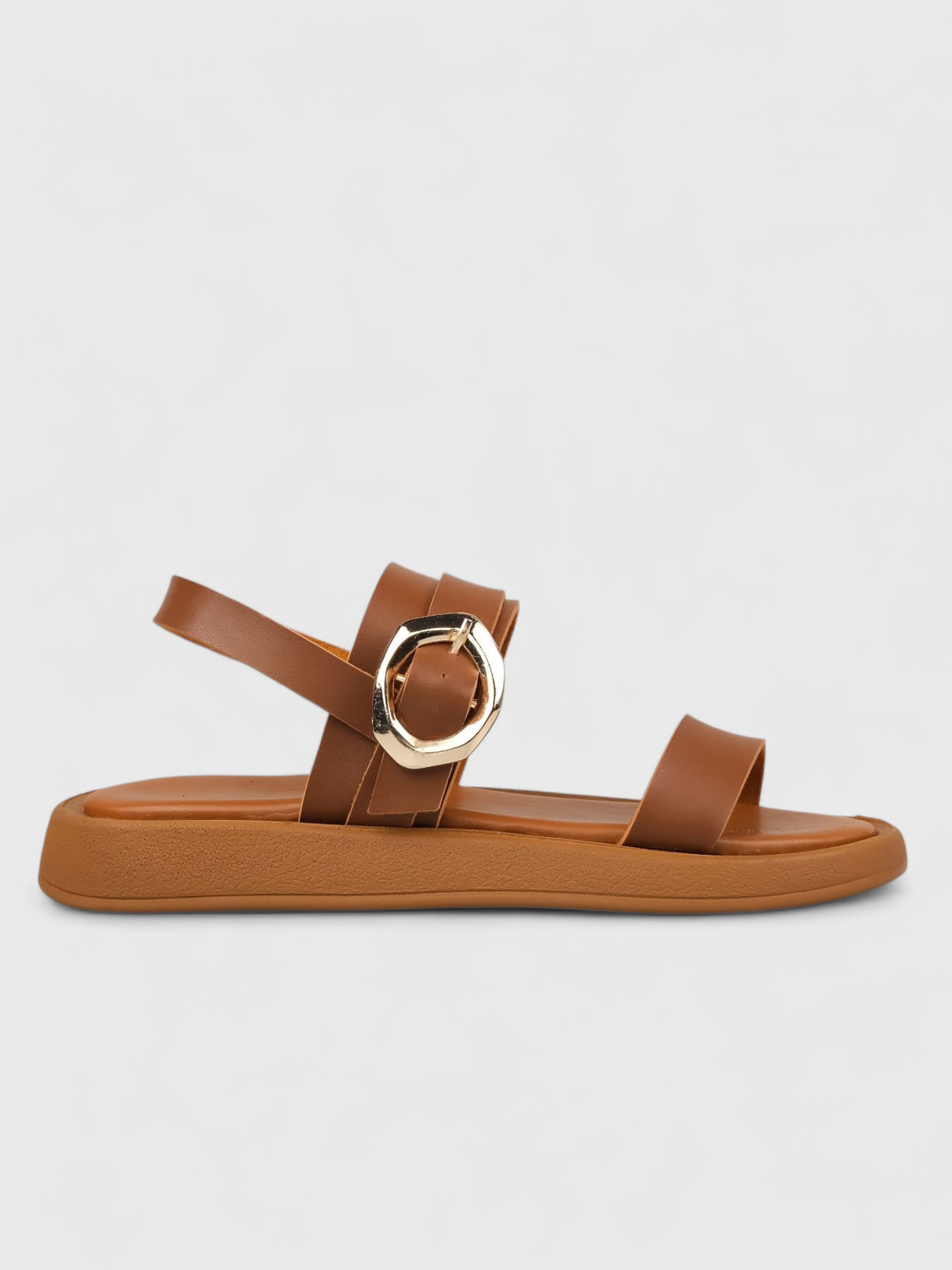 Kadın Yazlık Düz Sandalet - 230 3185 - Taba