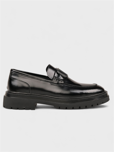 Erkek Yazlık 4cm Tabanlı Günlük Ayakkabı - 112 1610-26 - Siyah Açma