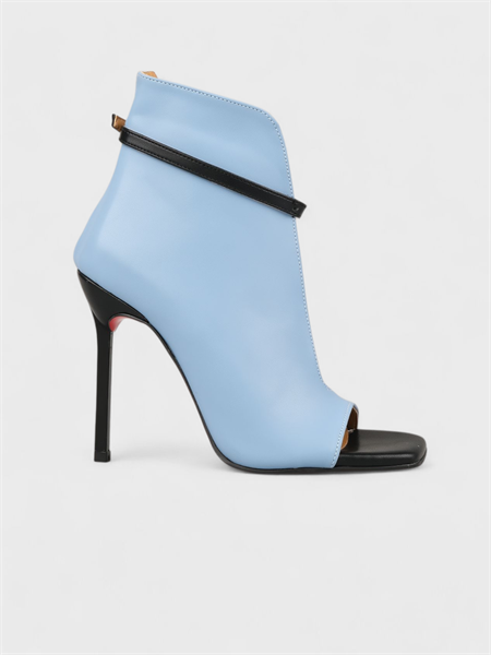 Kadın Yazlık 11cm İnceAçık Topuklu Ayakkabı - 233 2655 - Bebe Mavi