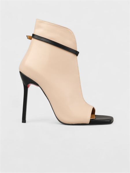 Kadın Yazlık 11cm İnceAçık Topuklu Ayakkabı - 233 2655 - Bej