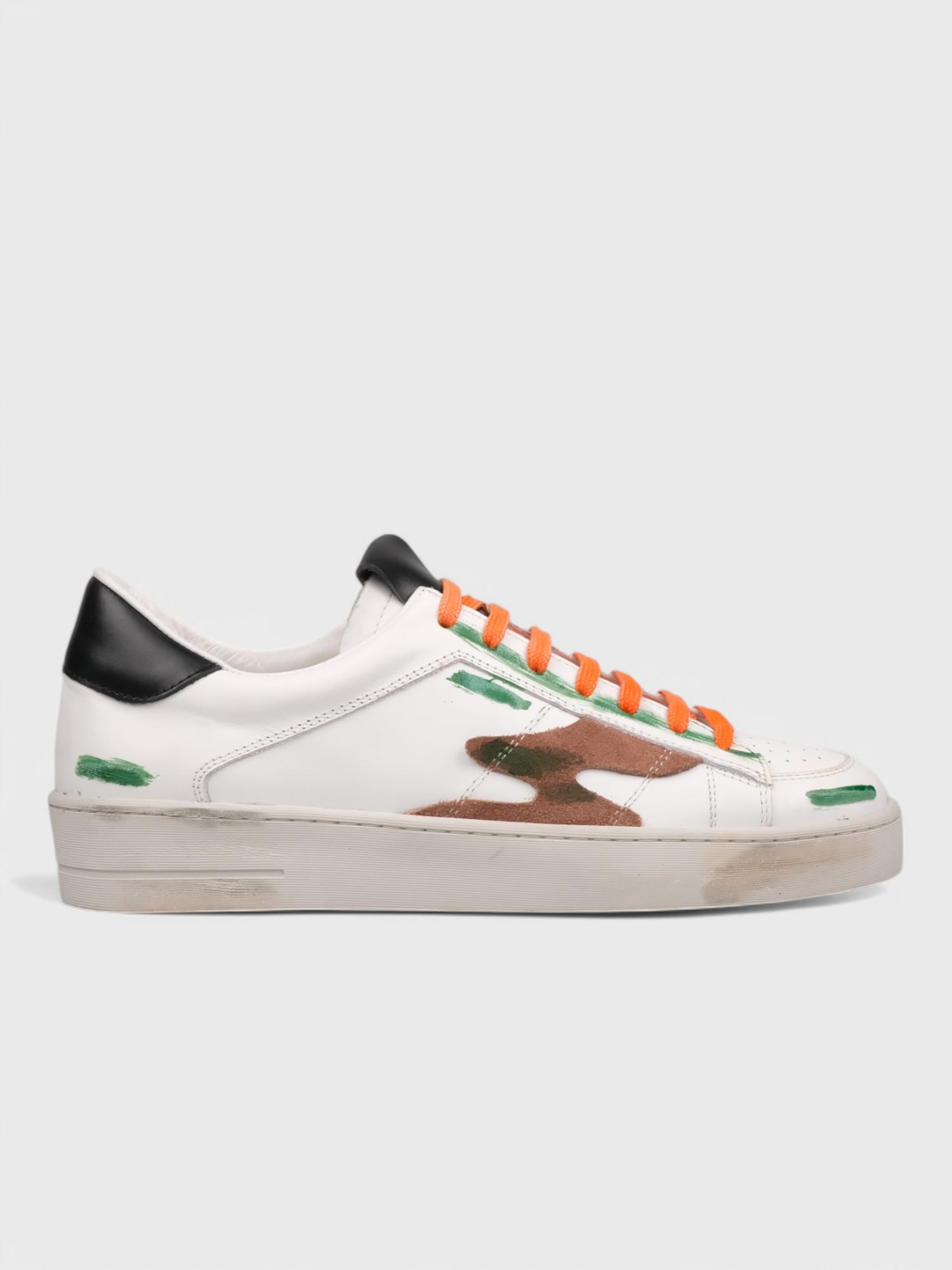 Erkek Spor Ayakkabı - Yazlık (203 0317) - Beyaz - Siyah