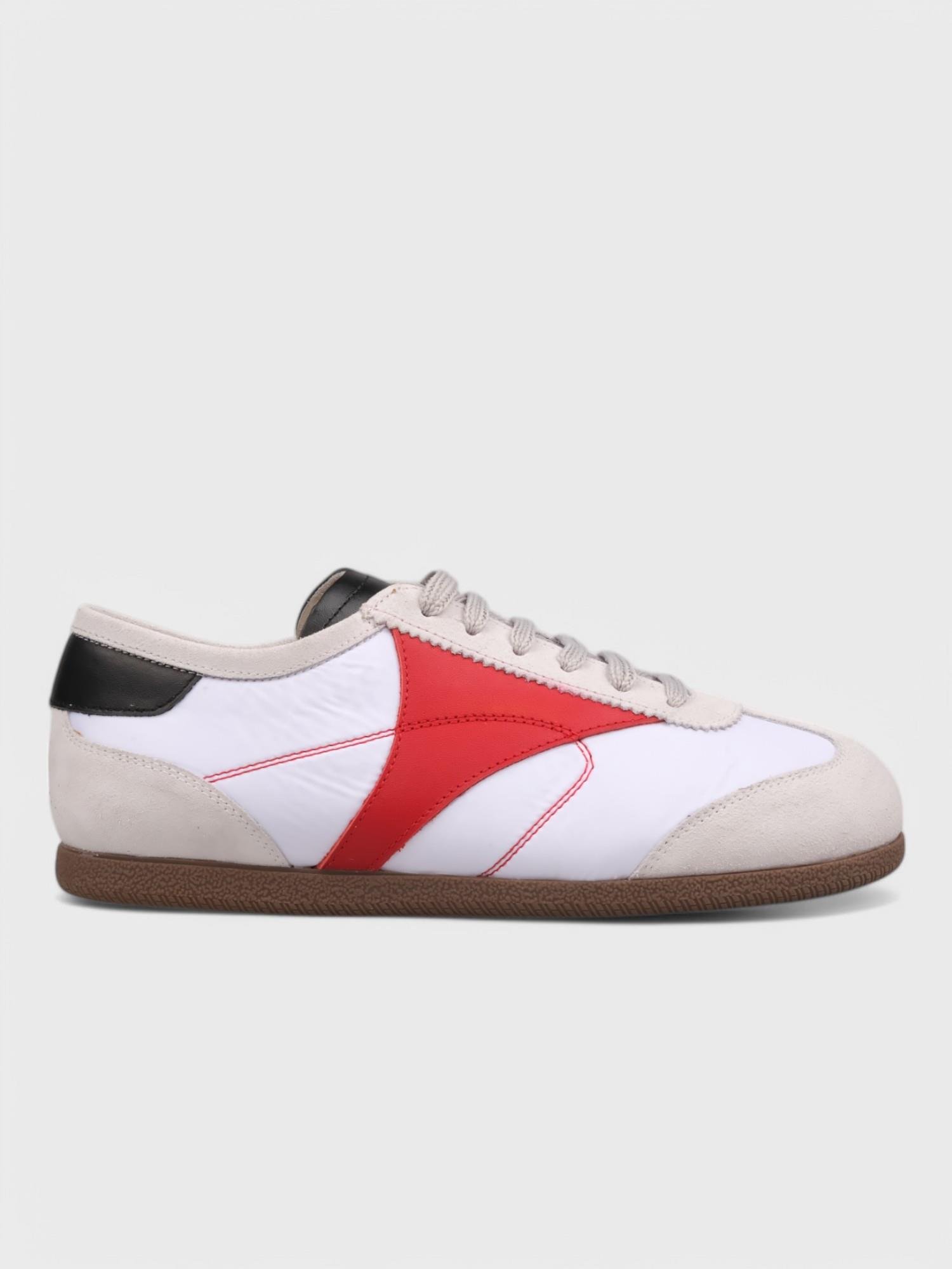 Erkek Spor Ayakkabı - Yazlık (203 1060) - Sigaro Süet-Beyaz